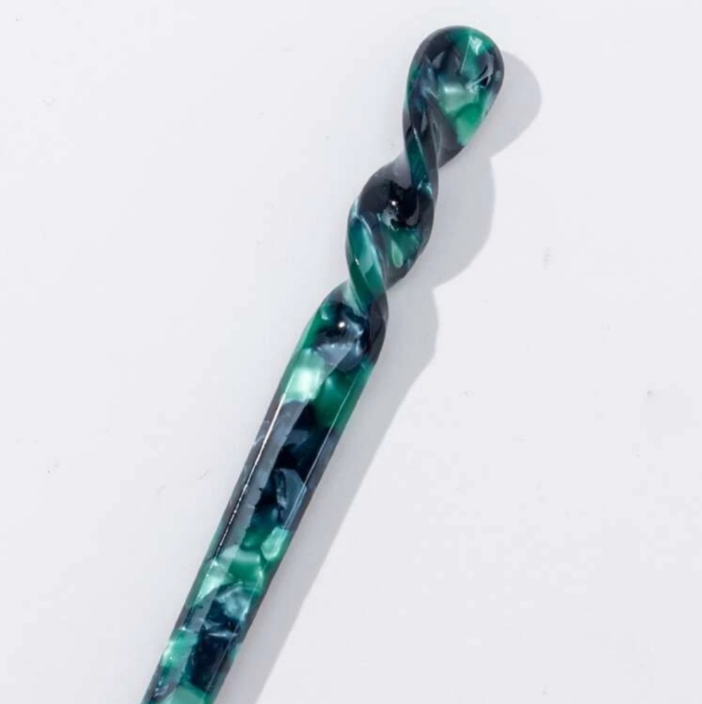Marbled Colored hair pin/ stick